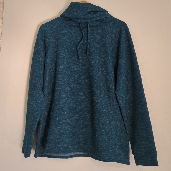 Lot 2 32 Degree Heat Sweat Shirts Women's  Large Purple/Green Cowl Neck Active - Picture 2 of 8